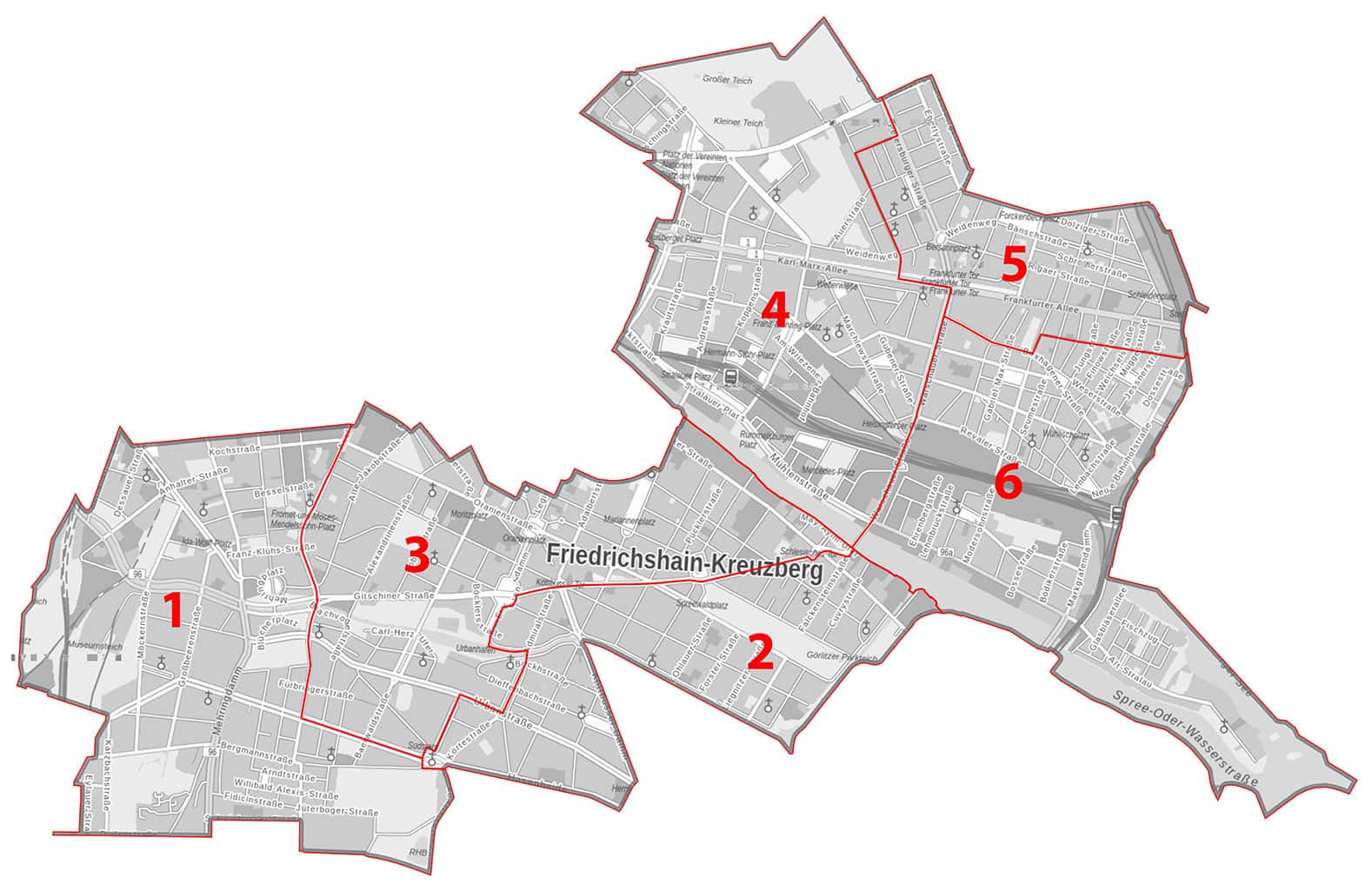 Wahlkreis 1 in Kreuzberg, © Amt für Statistik Berlin-Brandenburg 2020